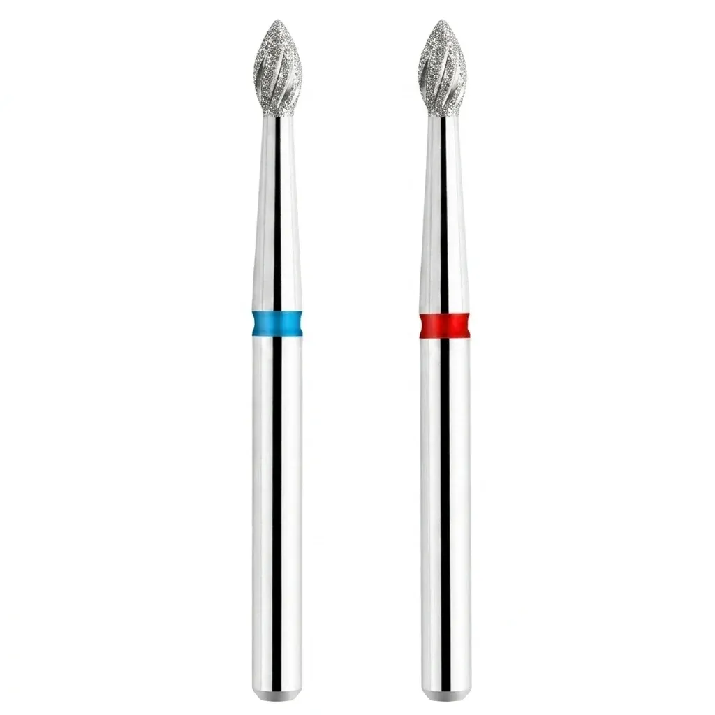 Flame Diamond Cuticle Drill Bit Duo Set