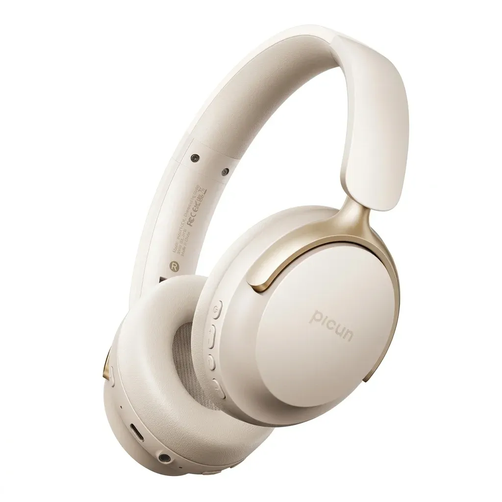 Picun NC60 Hybrid ANC Bluetooth 5.4 Over-Ear Headphones
