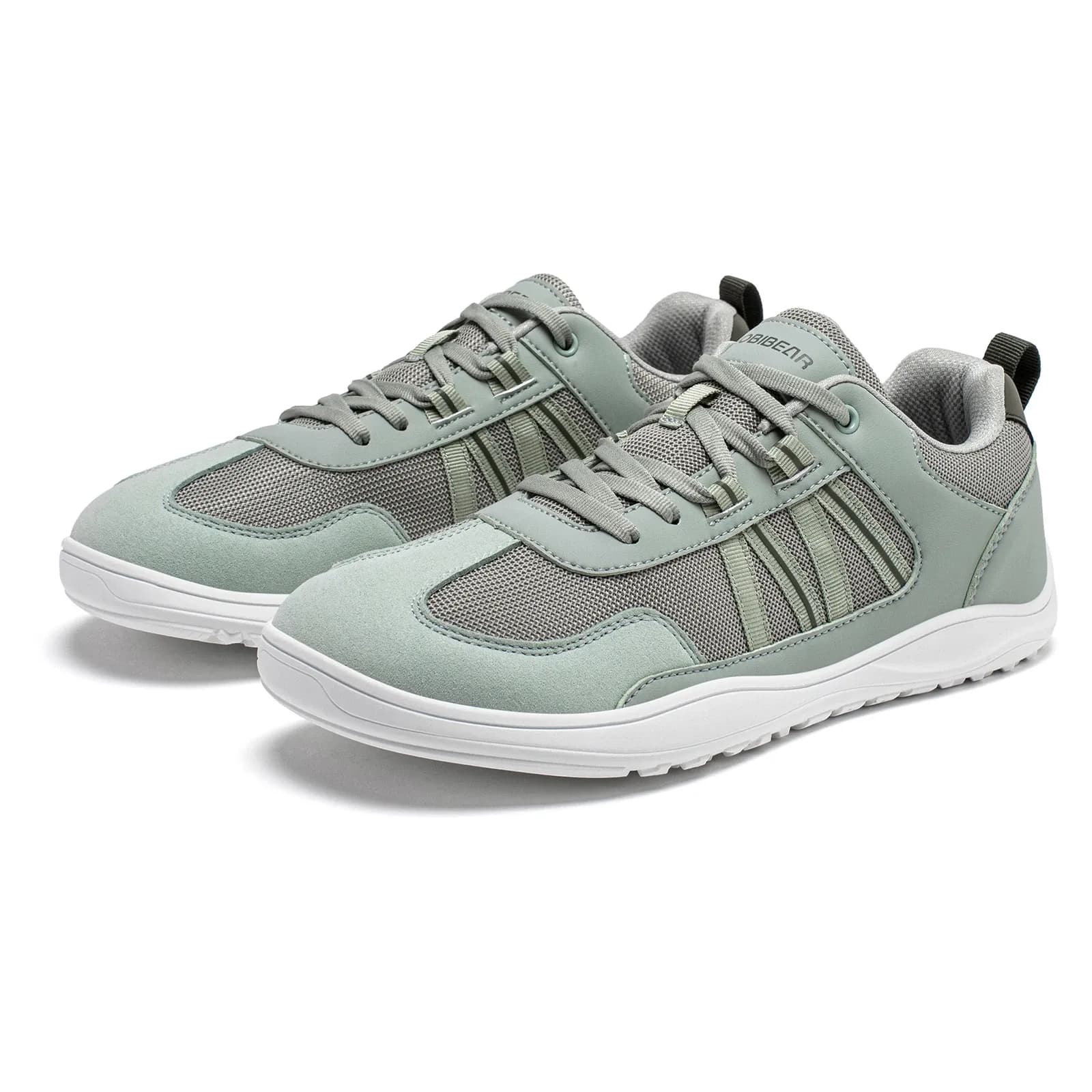 HOBIBEAR Wide-Toe Barefoot Mesh Lace-Up Sneakers