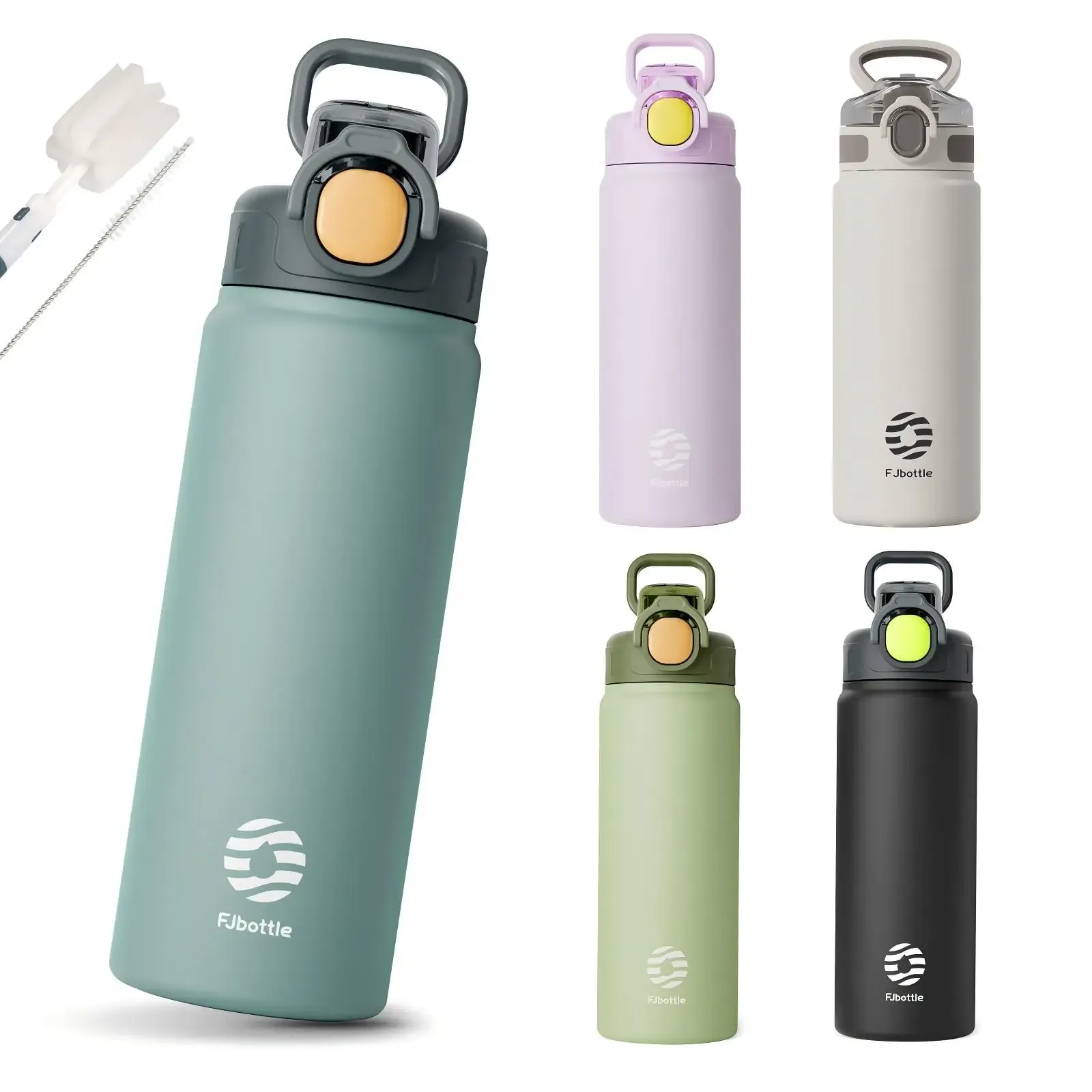 Feijian 600ml Straw Thermos Bottle