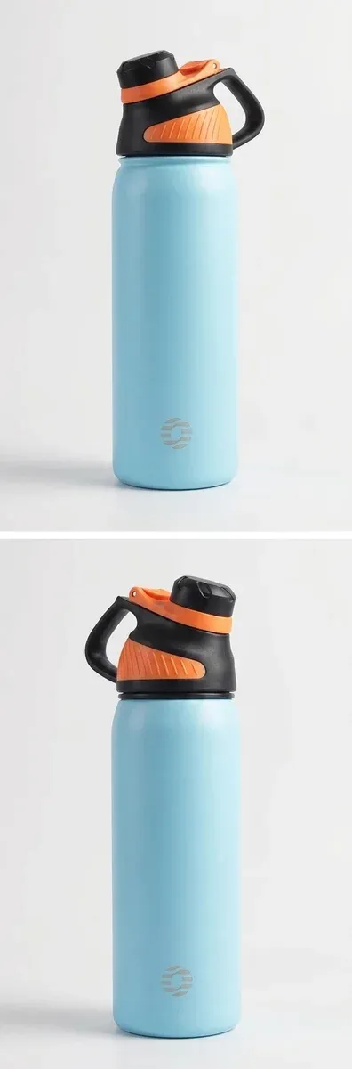 FEIJIAN light blue insulated flask with handle