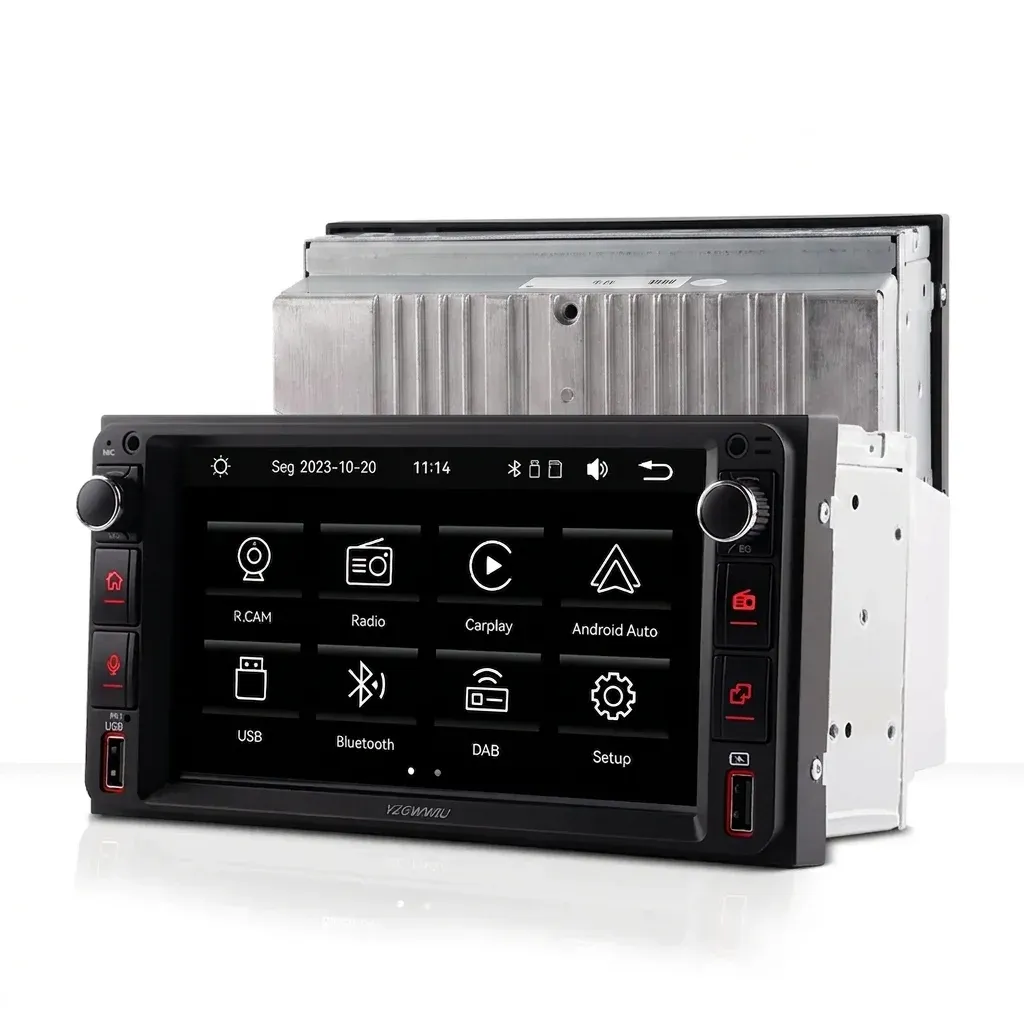 Wireless CarPlay 2DIN Toyota multimedia receiver front view
