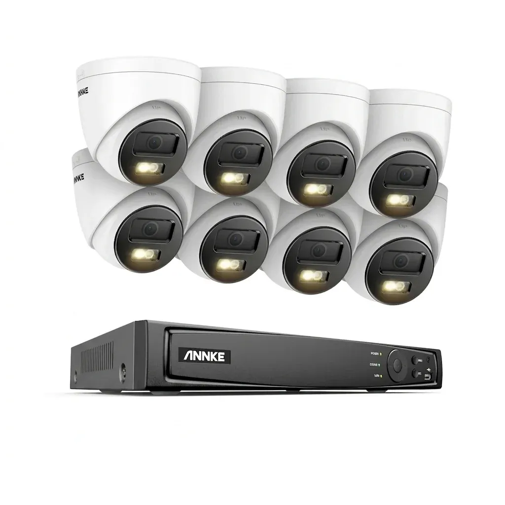 Annke NVR with eight security cameras