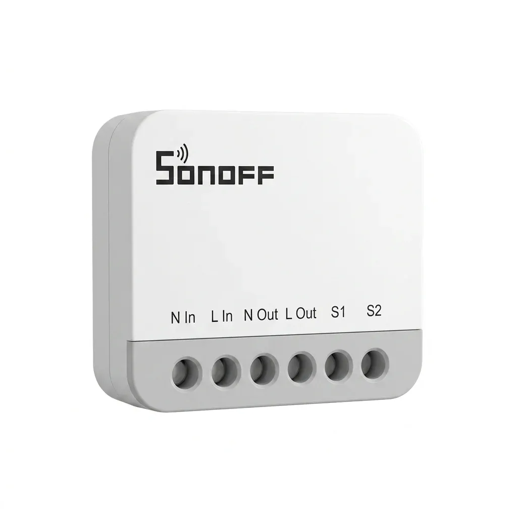 SONOFF ZBMINIR2 smart relay module front view