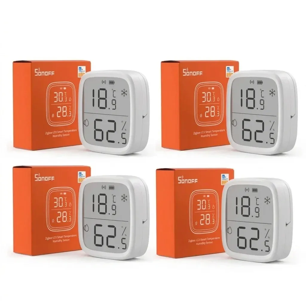 SONOFF temperature humidity sensor with orange box