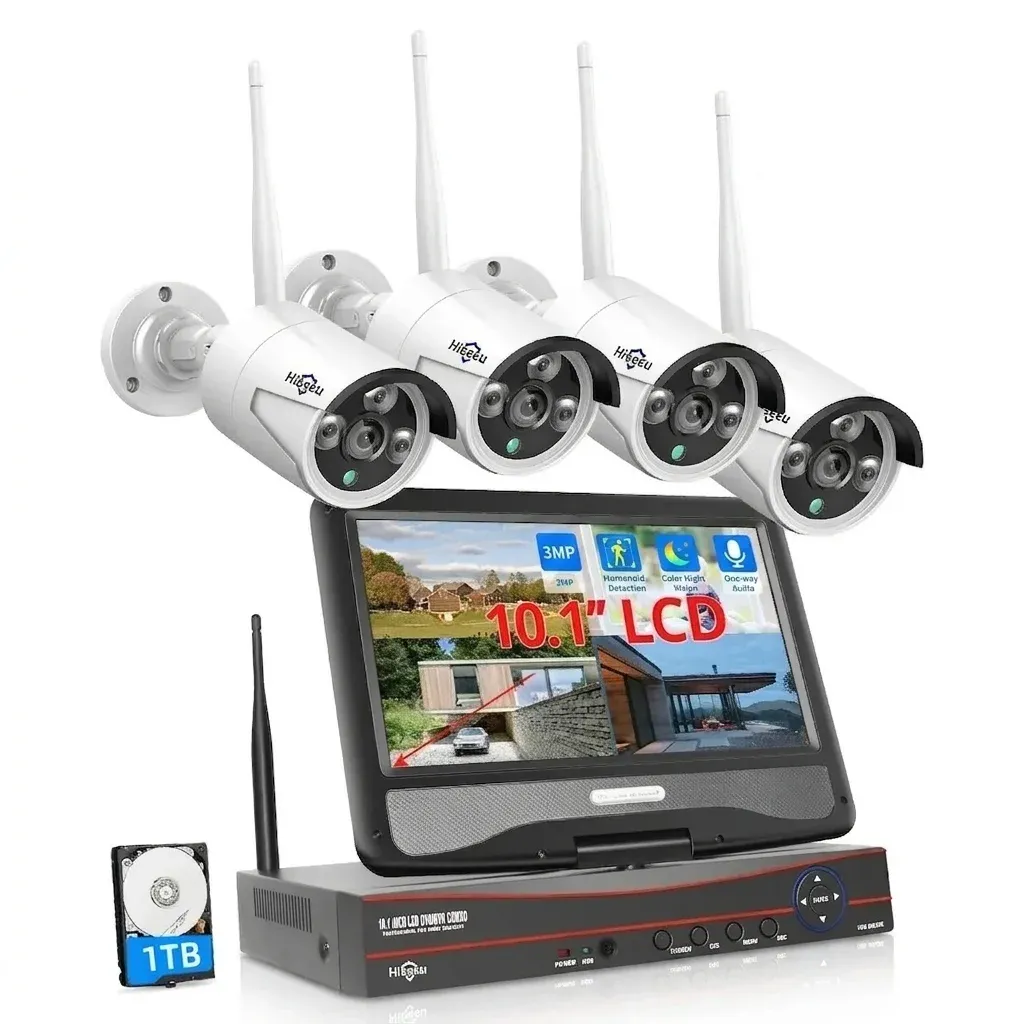 Hiseeu wireless security kit with monitor