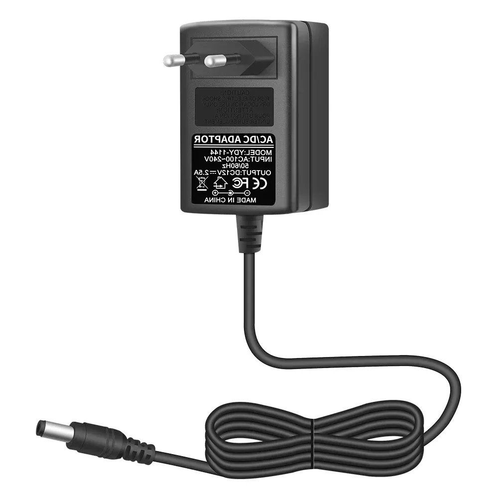Hiseeu AC-to-DC 12V CCTV Power Adapter for DVR and NVR Systems