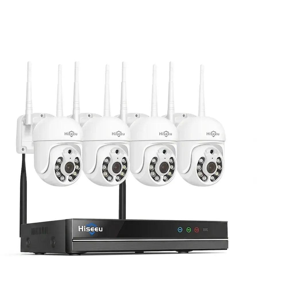 Hiseeu 4-camera WiFi NVR security kit