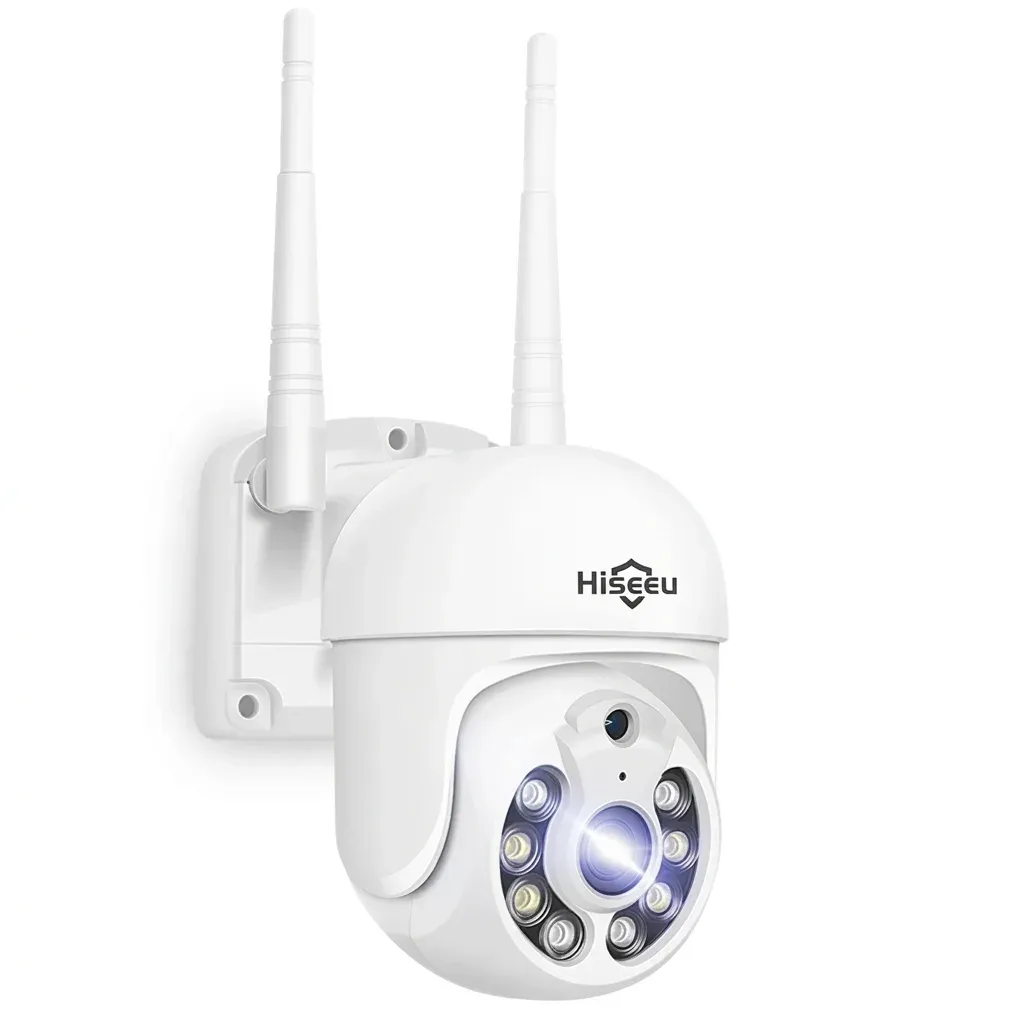 Hiseeu white outdoor PTZ WiFi camera
