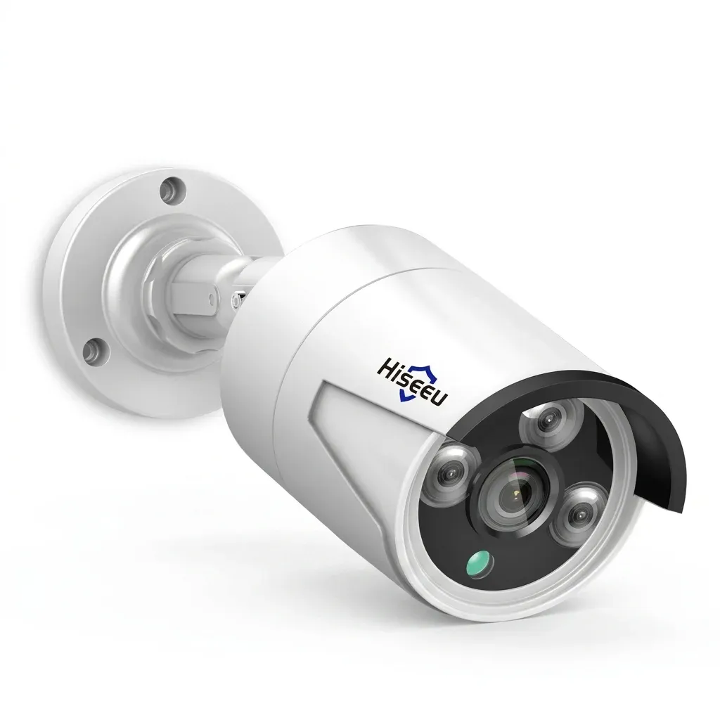 Hiseeu white PoE bullet security camera