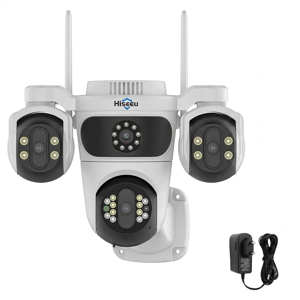 Hiseeu tri-lens outdoor PTZ WiFi camera