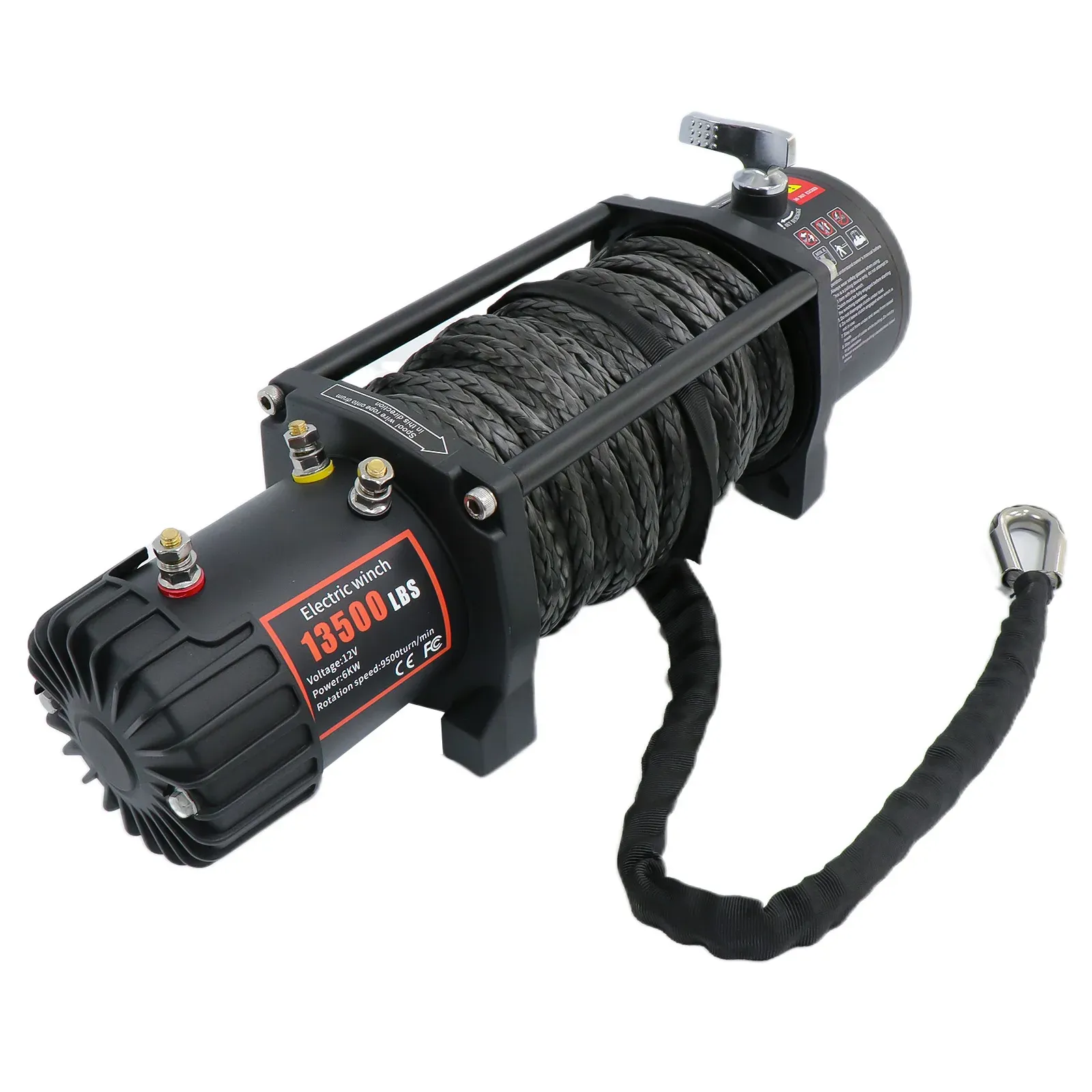 VEVOR 13500LBS 12V Synthetic Rope Electric Winch