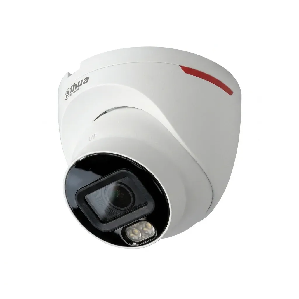 Dahua white dome security camera studio shot