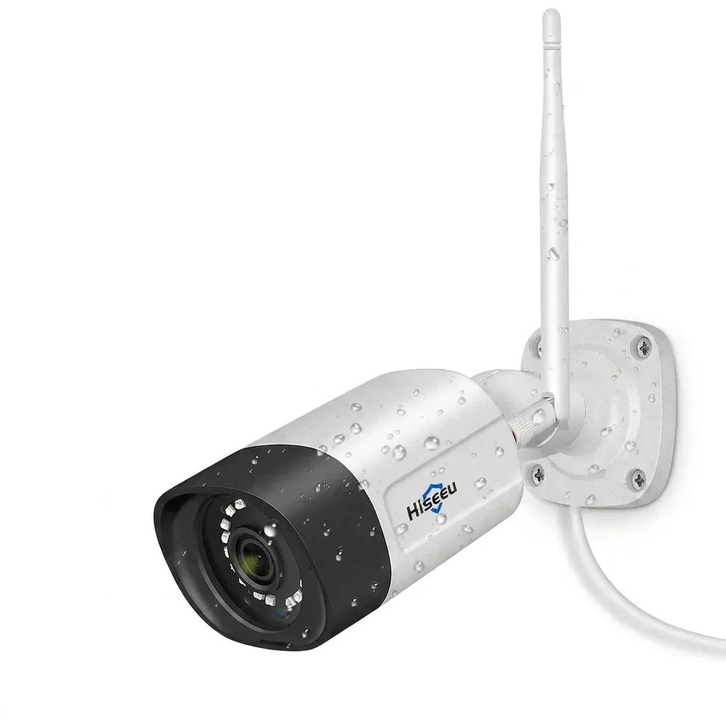 Hiseeu white outdoor security camera