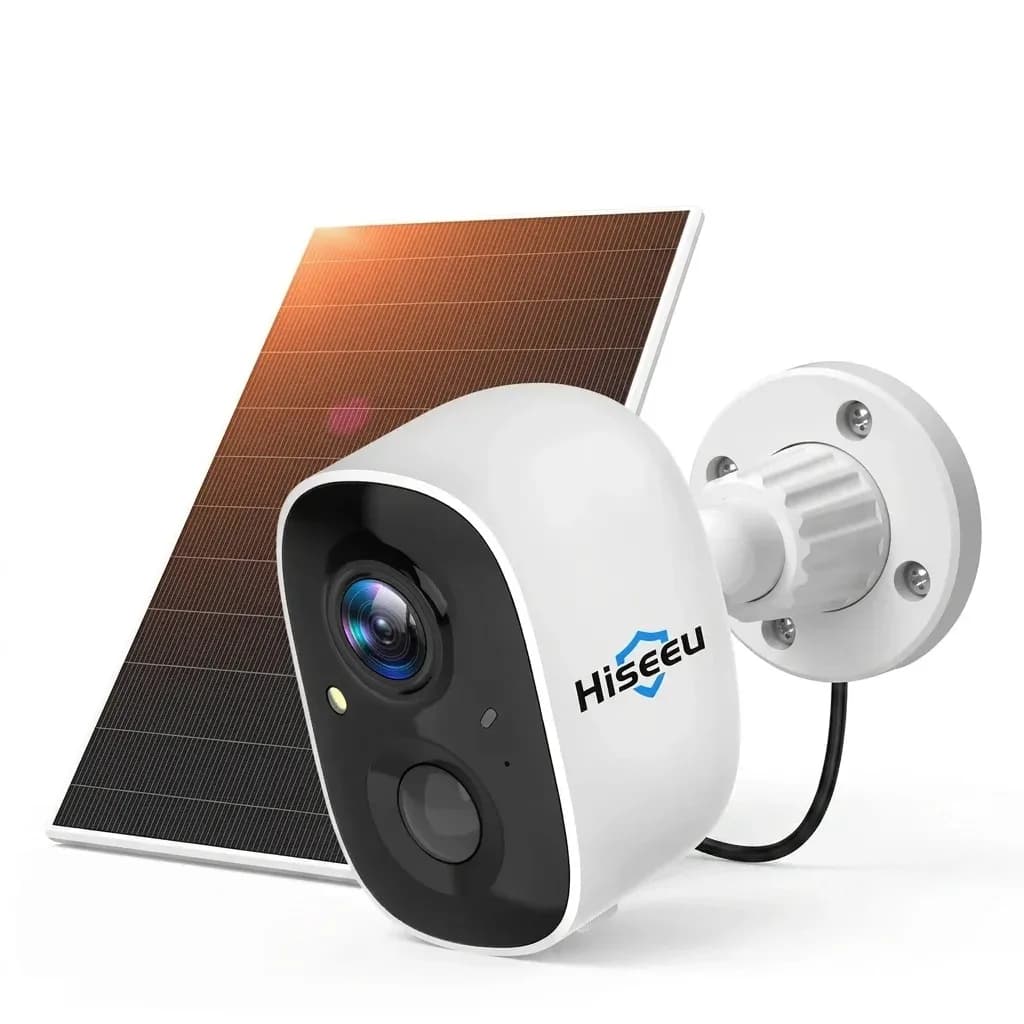 Hiseeu CG6 solar security camera with panel