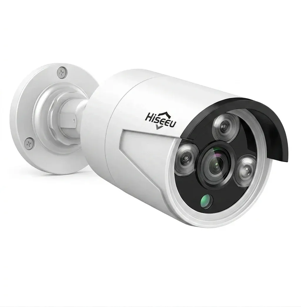 Hiseeu white outdoor bullet security camera