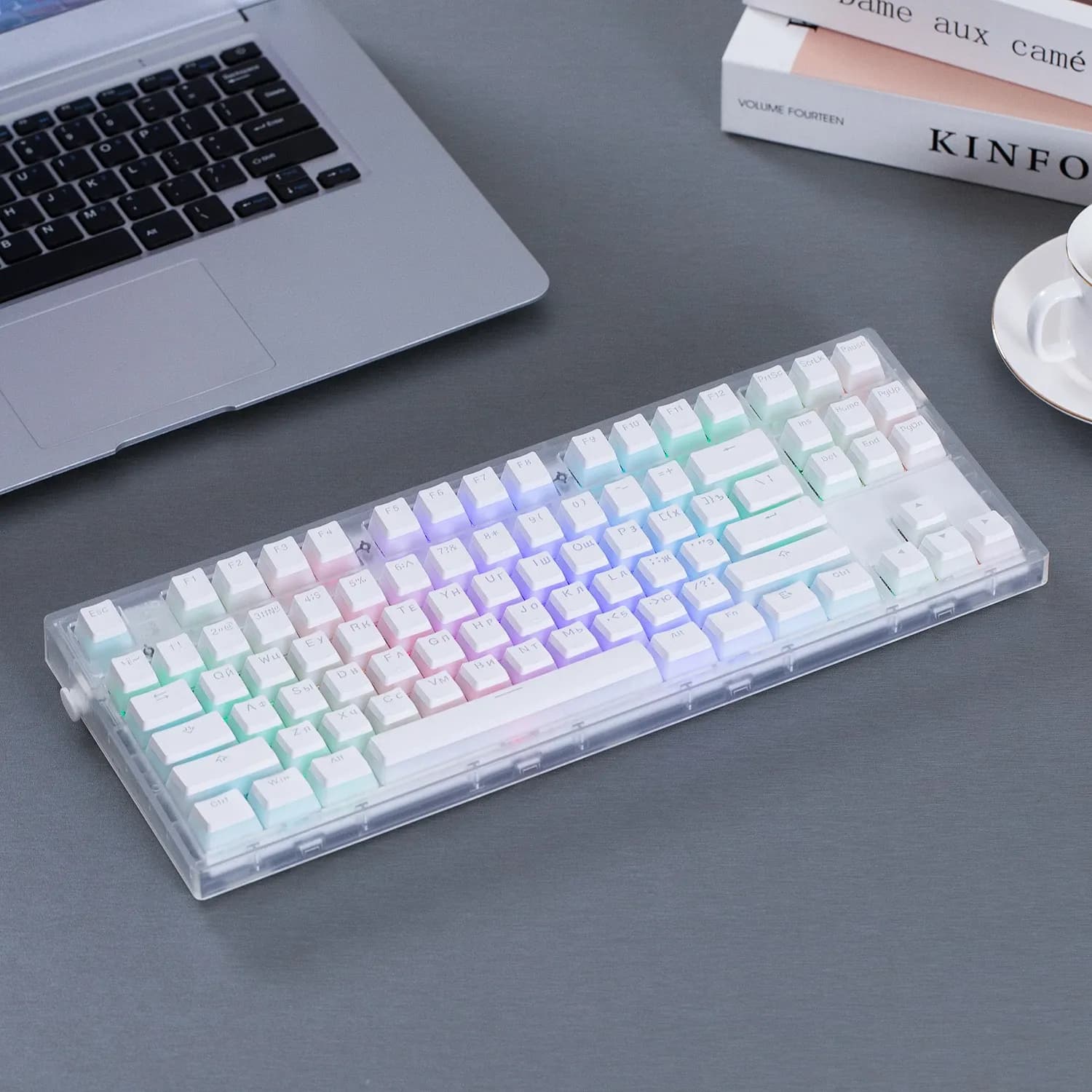 MAIMOOO Russian Translucent PBT Keycap Set for ISO Mechanical Keyboards