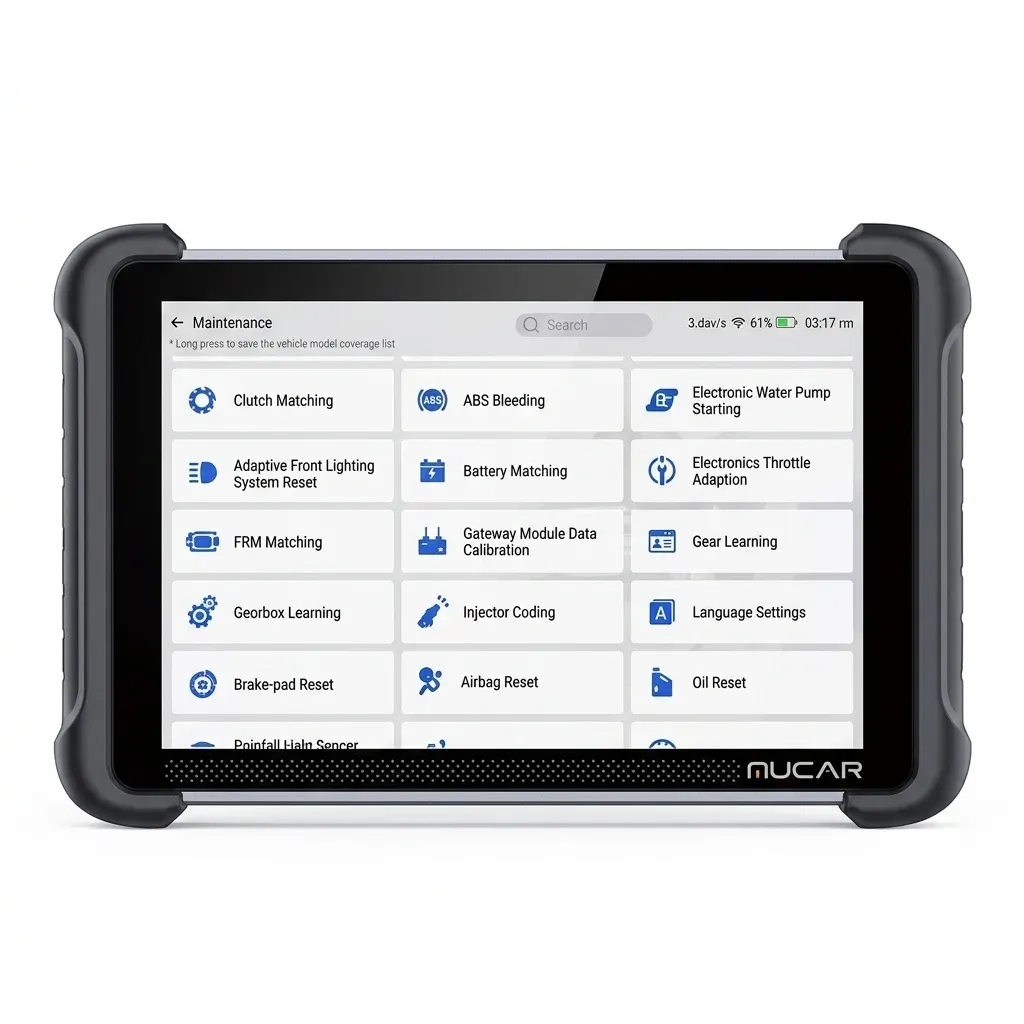 MUCAR 892BT automotive diagnostic tablet front view