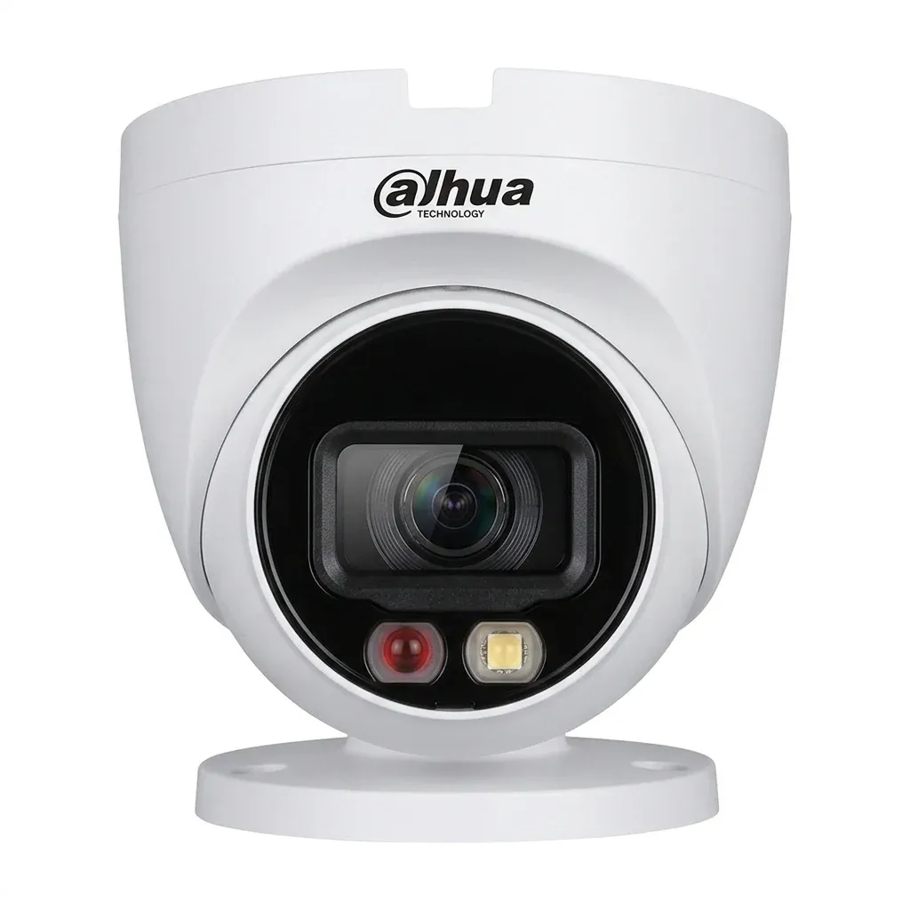 Dahua white turret IP camera studio shot