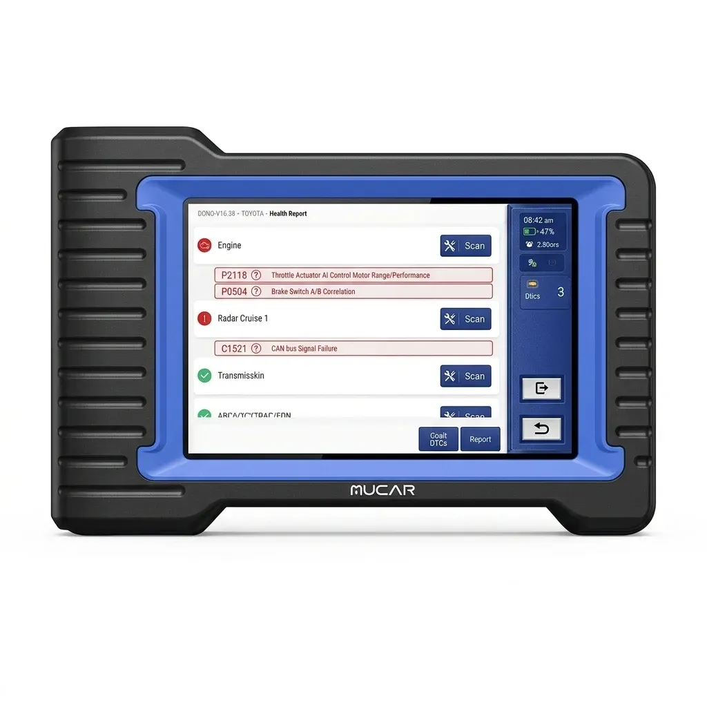 MUCAR VO7S OBD2 diagnostic scanner front view