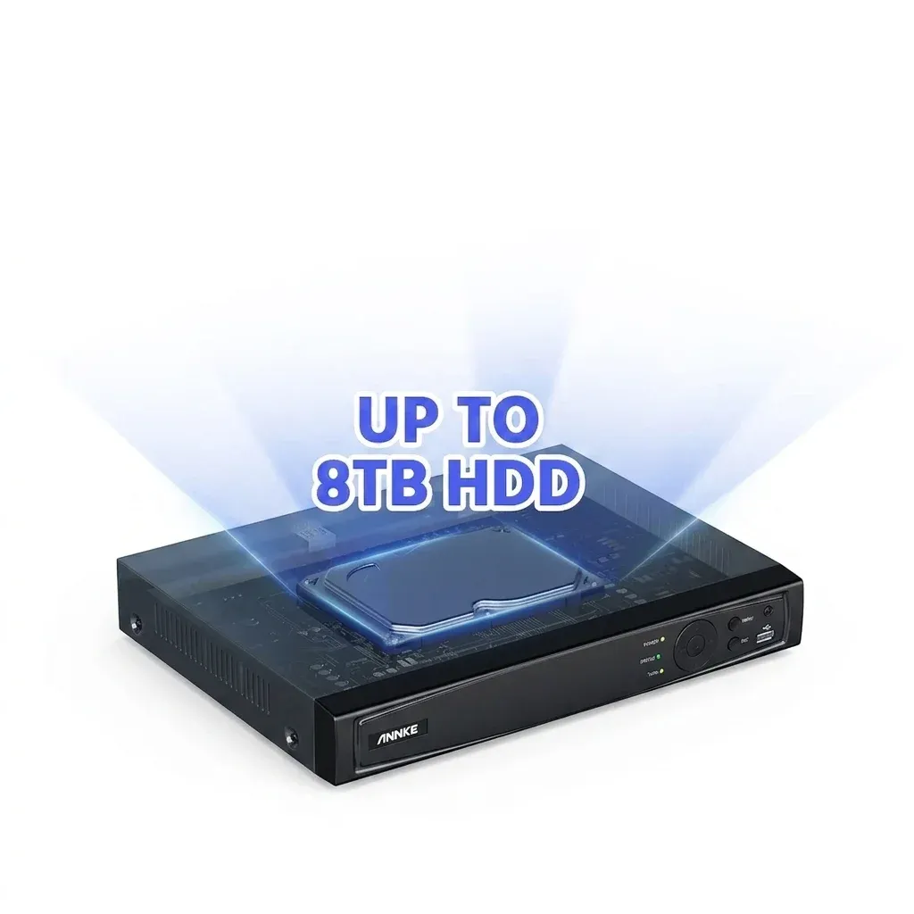 ANNKE black 8-port PoE NVR recorder