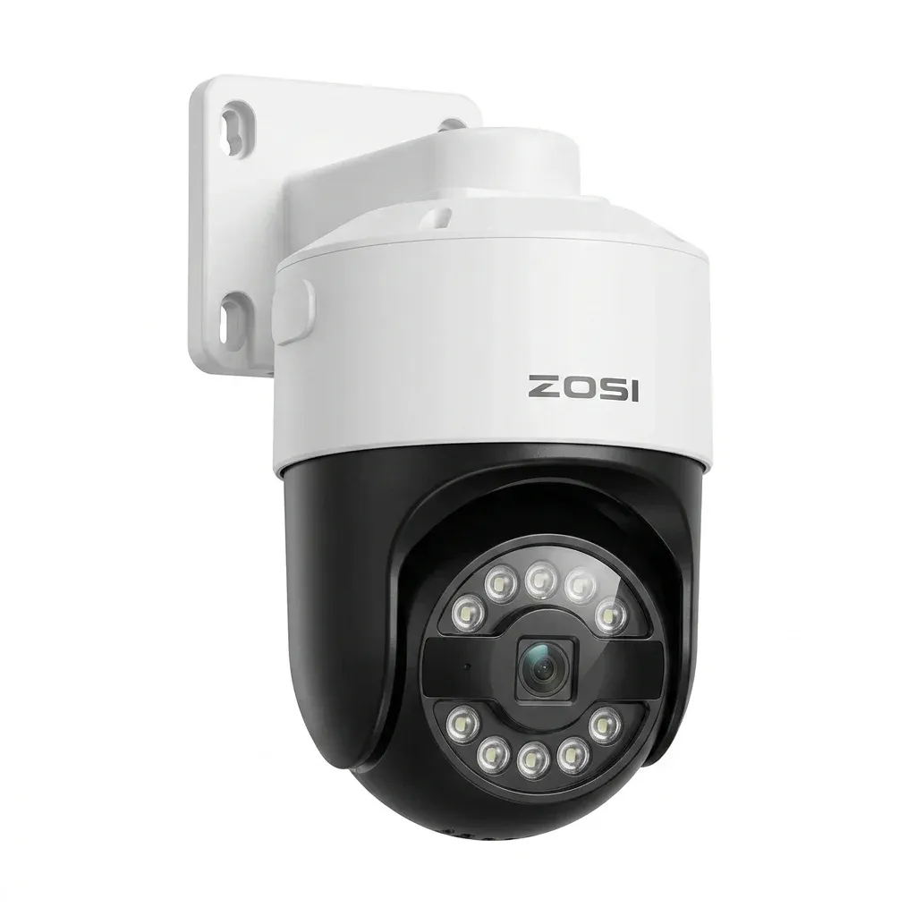 ZOSI white PTZ security camera product shot