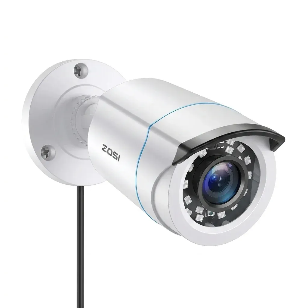 ZOSI white outdoor bullet security camera