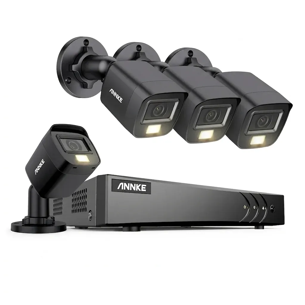 ANNKE DVR kit with four black cameras