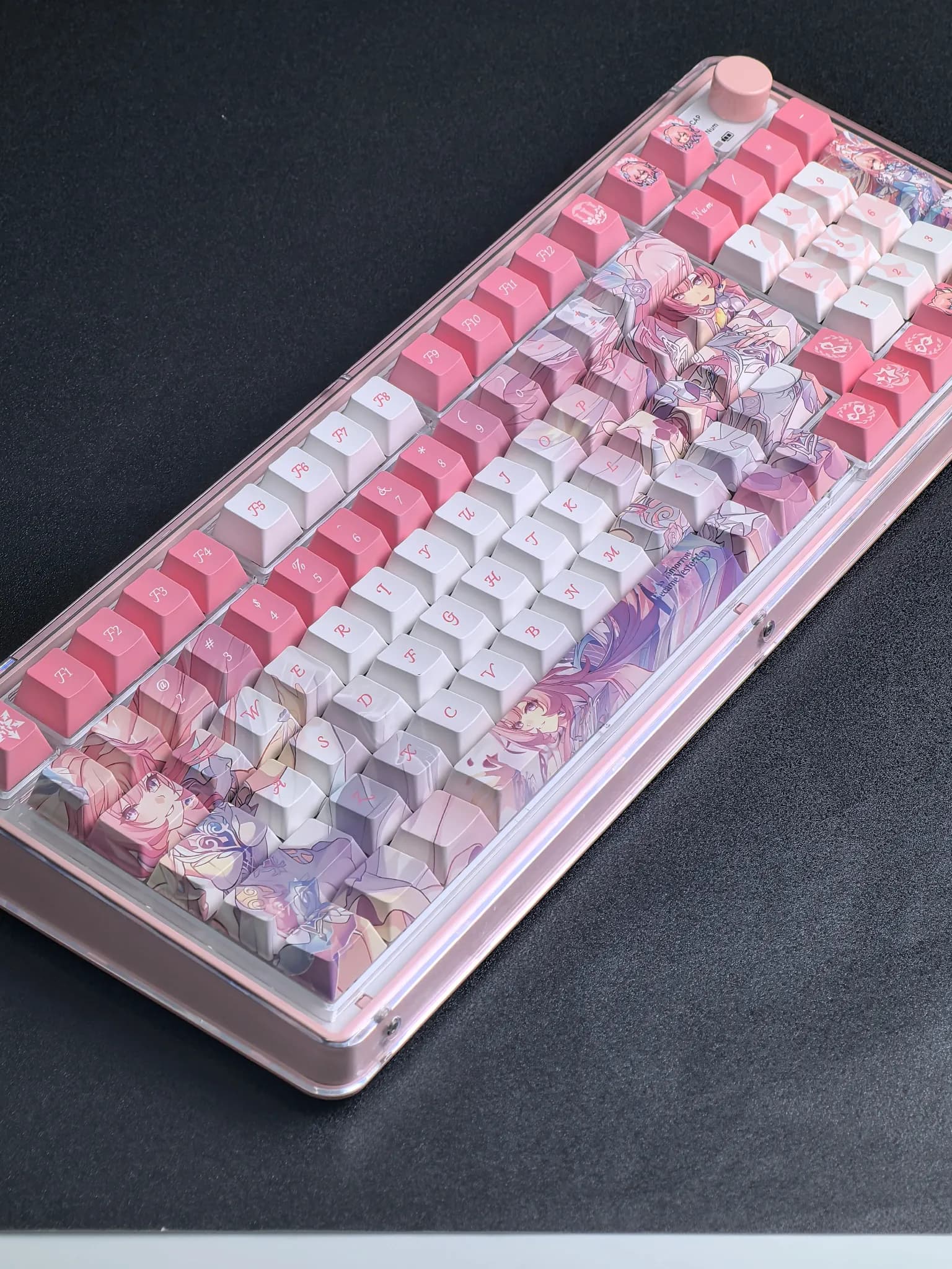 MAIMOOO Honkai Cyrene Pink PBT Anime Keycap Set, 124 Keys