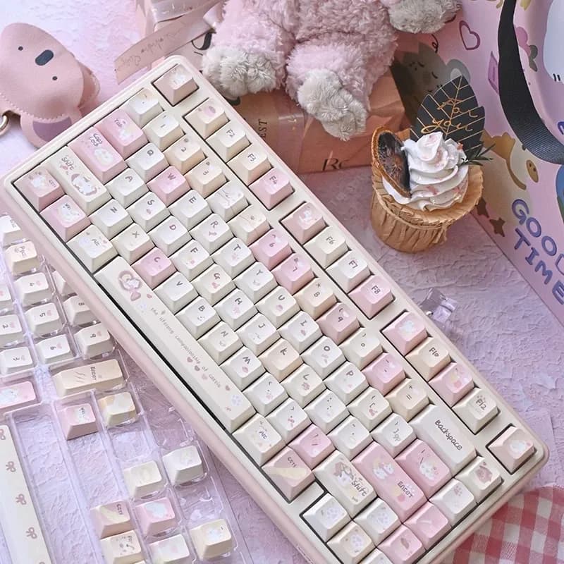 MAIMOOO Karami Pink PBT Cherry Profile Keycap Set