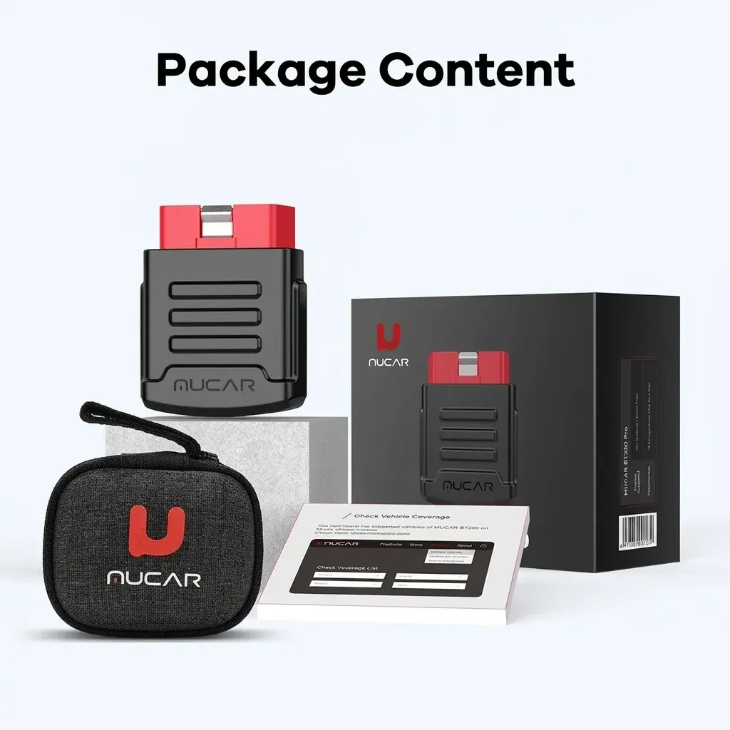 MUCAR BT200 Pro scanner with accessories