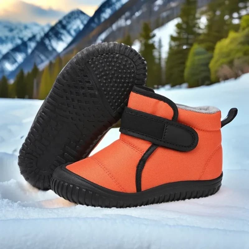 Kids Winter Fleece Snow Boots with Non-Slip EVA Sole
