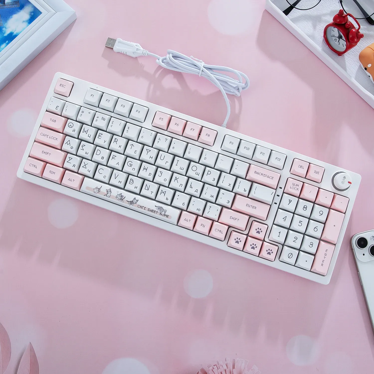 MAIMOOO Russian Layout PBT XDA Keycap Set for Mechanical Keyboards