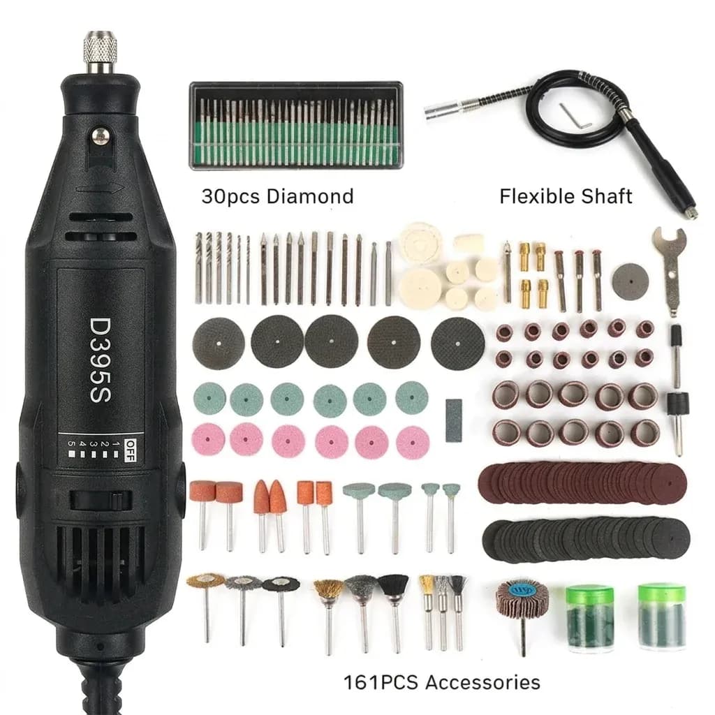 D395S rotary engraver with accessory set