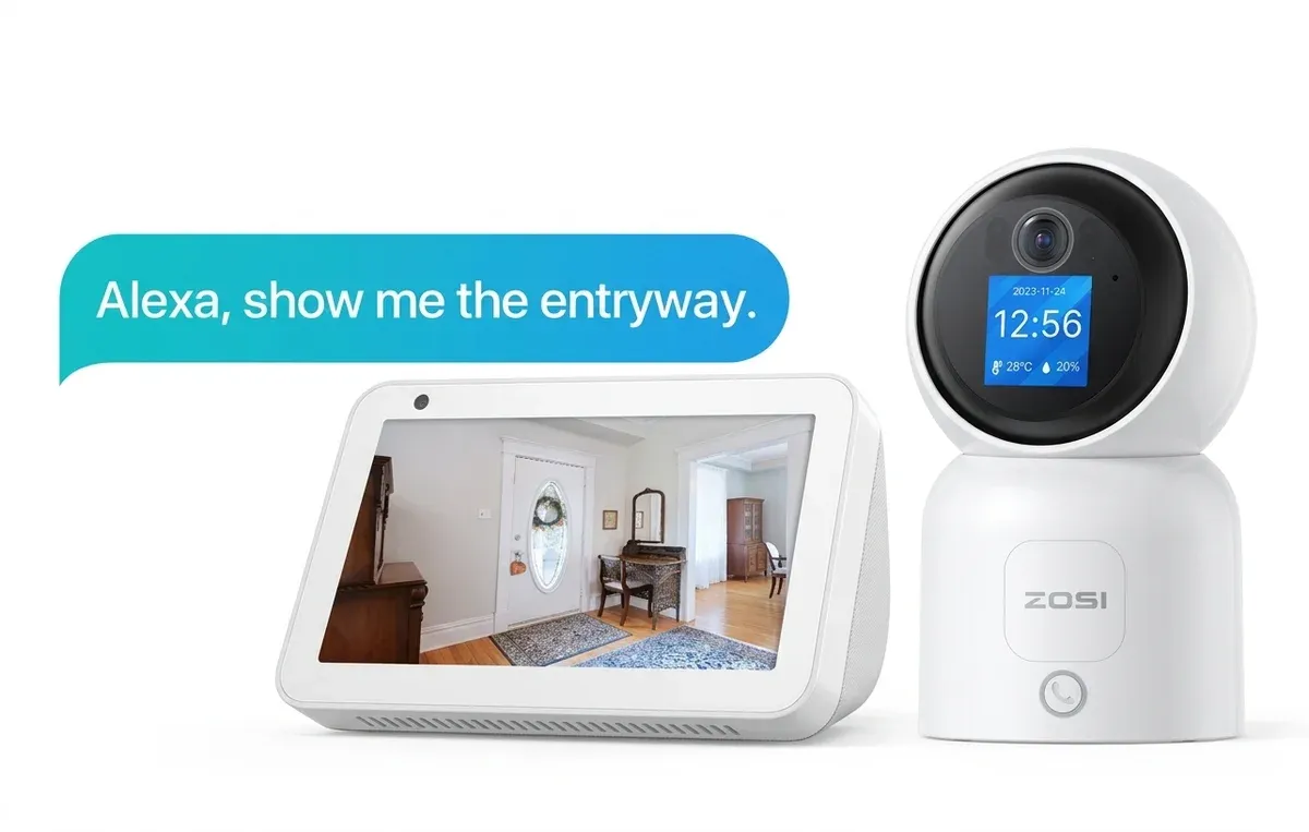 ZOSI indoor camera with display screen