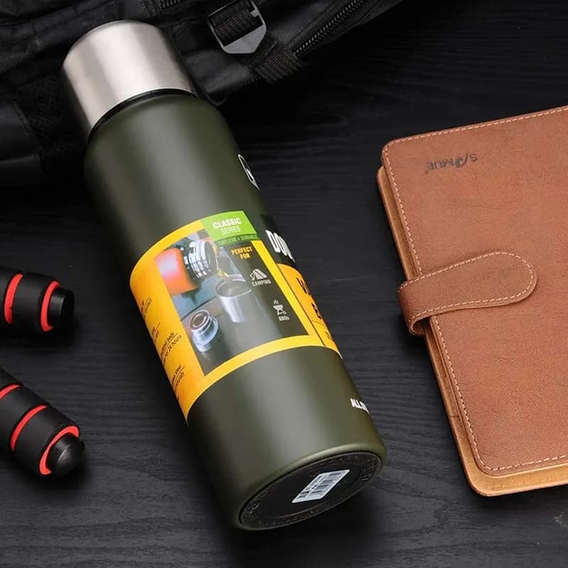 Upors Large-Capacity Stainless Steel Vacuum Thermos
