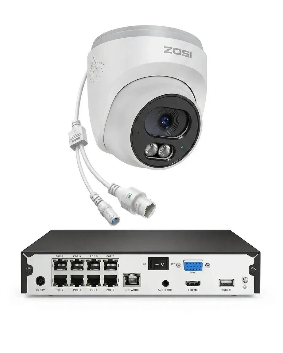 ZOSI dome camera and 8-channel NVR