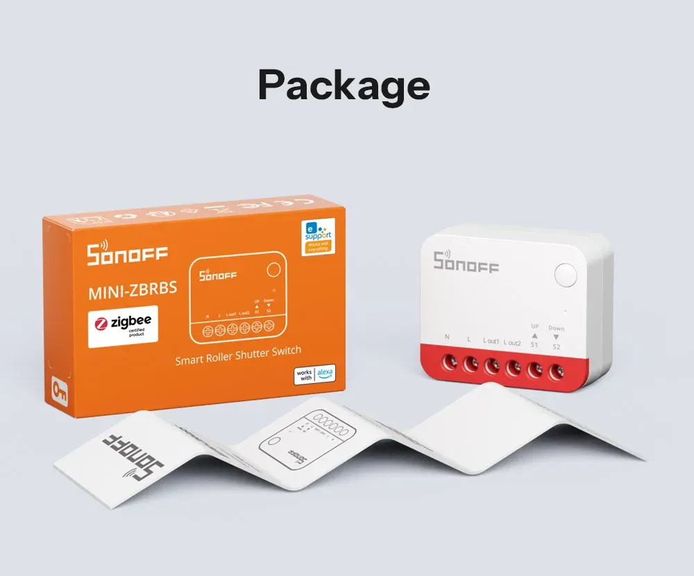 SONOFF MINI-ZBRBS Zigbee Roller Shutter Switch
