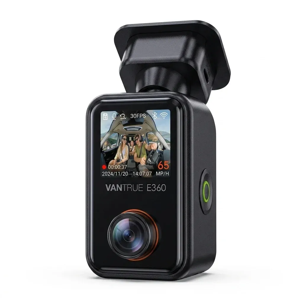 Vantrue E360 black panoramic dash cam