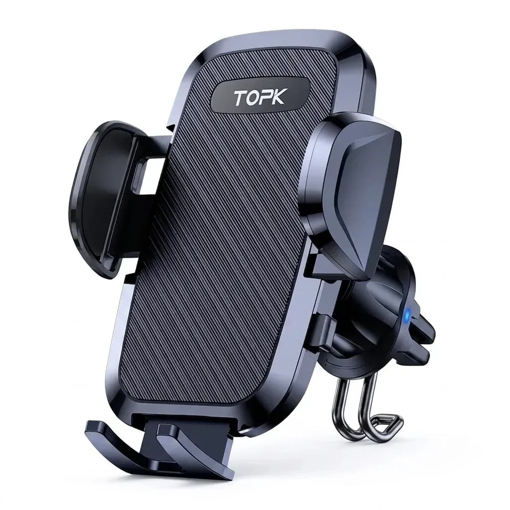 TOPK metal hook air vent phone holder