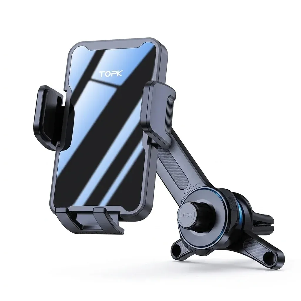 TOPK black air vent phone holder
