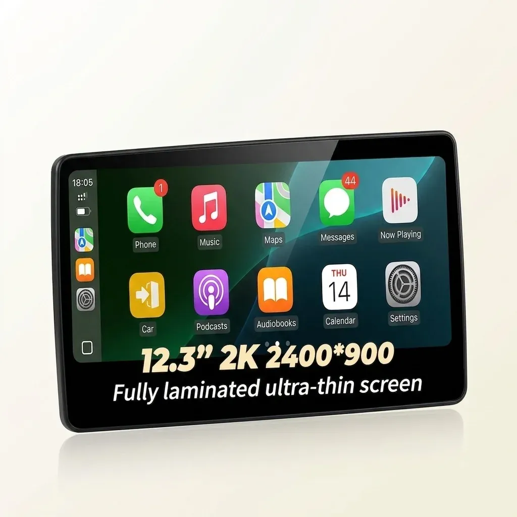 BONROAD 12.3-Inch Wireless CarPlay Display for Mercedes-Benz GLK X204